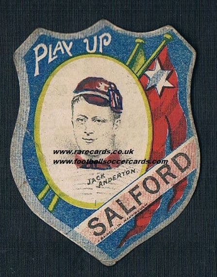 1880 's Salford Red Devils & Wigan W Jack Anderton British Lions NZ & OZ tourist