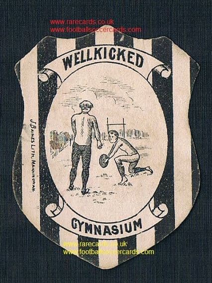 1880s Baines Manningham shield card Gymnasium rugby club
