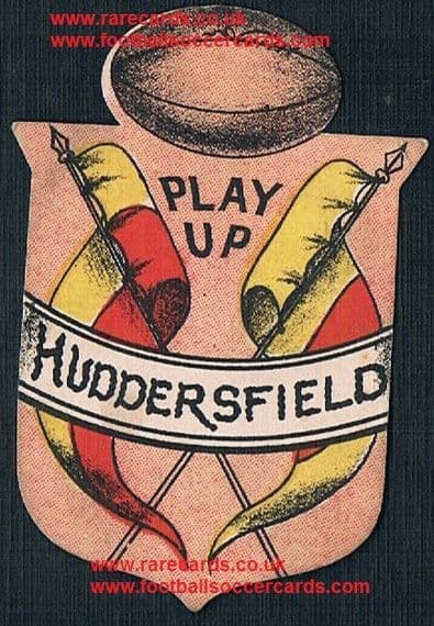 1880s Briggs Richardson Sharpe rugby ball flags Huddersfield card