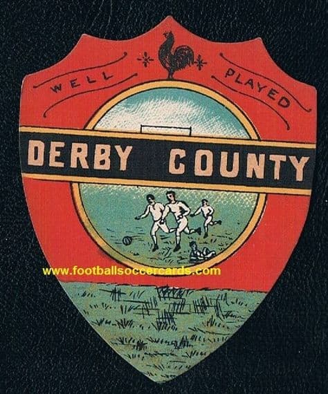 1880s Derby County card by Sharpe's of Bradford