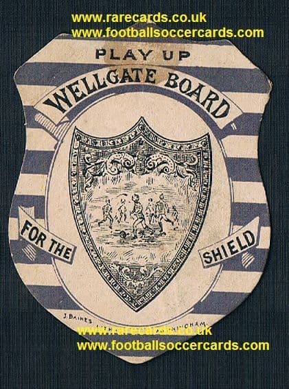 1880s Dundee Wellgate shield football card Baines