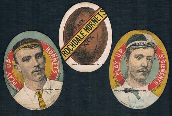 1880s Holt The Hatter cards a trio of Rochdale Hornets St Clements