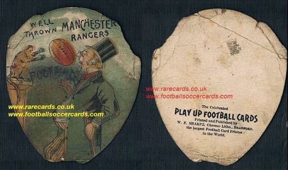 1880s Manchester Rangers rugby football monkey card