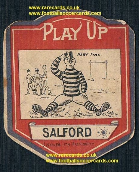 1880s Salford hawf time beer oldest type of Baines Manningham card