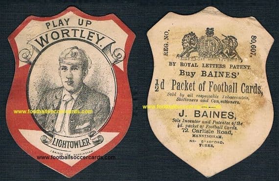 1880s Wortley Leeds rugby club with Lightowler Baines card