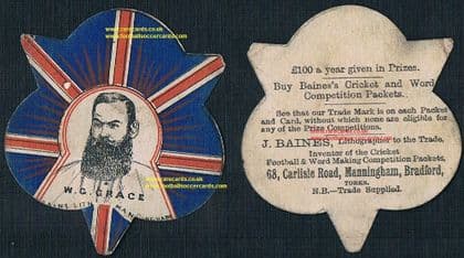 1883-84  Baines WG Grace Flag type The Babe Ruth of Cricket  - SOLD -