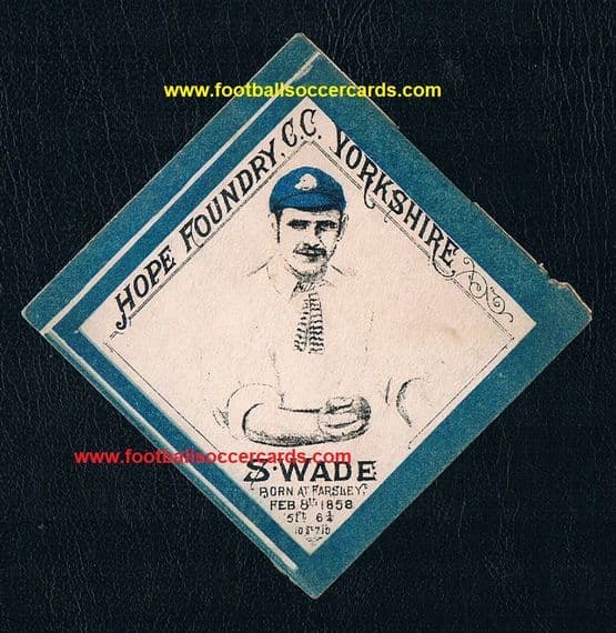 1883 -84 Saul Wade Baines Alf Cooke Hope Foundry Cricket Club, Leeds in Yorkshire - SOLD £2,000