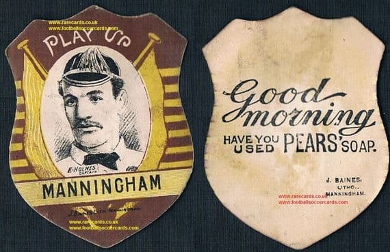 1885 Eddie Holmes Manningham rugby captain RFU & RFL & ref Pears Soap Baines