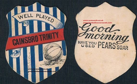 1885 Gainsborough Trinity FC Baines Pears Soap trade card