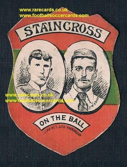 1885 Pears' Soap Staincross rugby club inset Charlesworth and F.W. Varey Baines Manningham