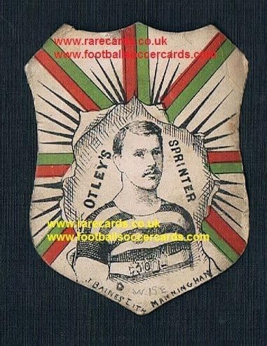 1886 Baines Special Cup Ties DATED card of Wise, Otley RFU sprinter on a smaller type shield