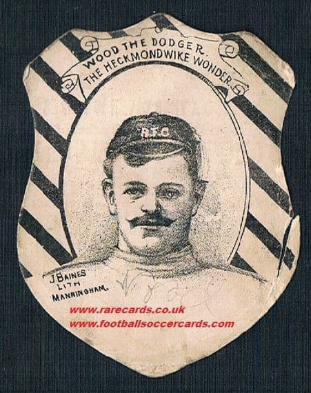 1886 Dodger Wood Heckmondwike Baines early card of great rarity
