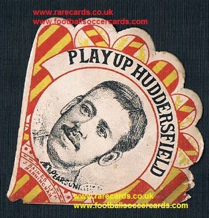 1887 BARGAIN! Play Up Huddersfield Pearson Baines fan shape card