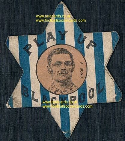 1887 Blackpool F.C. Albert Bond Stanley Arms Hotel star card