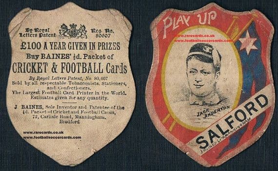 1887 Jack Anderton Salford & GB rugby