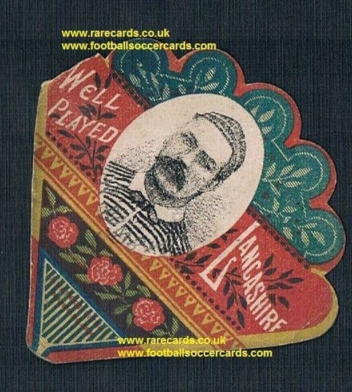 1887 Walter Bumby Lancashire & Swinton Lions British Isles international Baines fan card