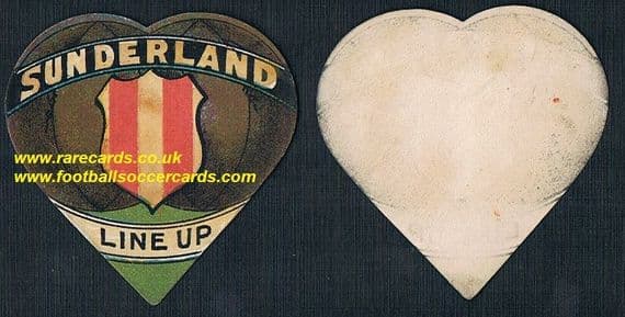 1888 -89 1st ever Sunderland AFC card by W.N. Sharpe - soccer!