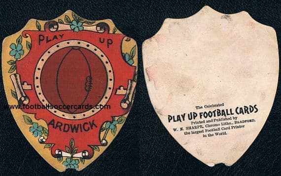 1888 Ardwick now Manchester City by W N Sharpe from " Play UP Football Cards" series