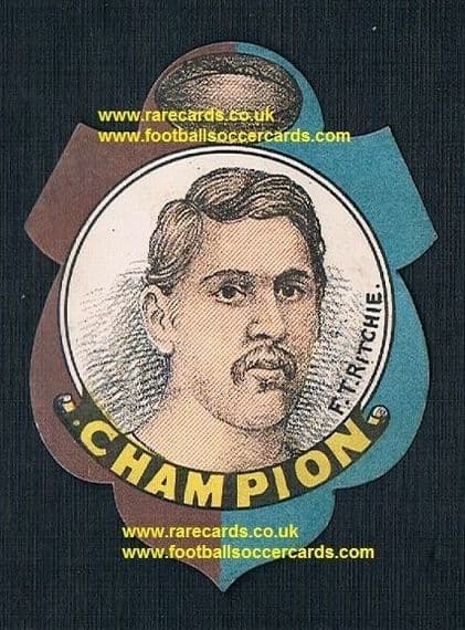1888 Frank Ritchie AAA British sprinter & Bradford rugby star W.N. Sharpe saddle card