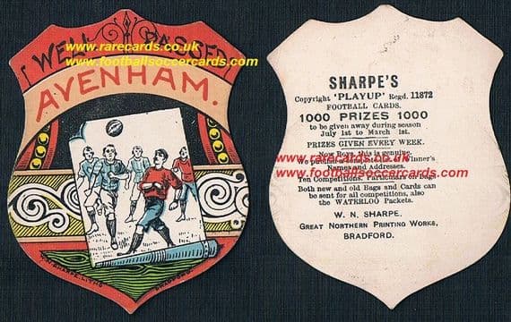 1890 Avenham Preston W.N. Sharpe football card