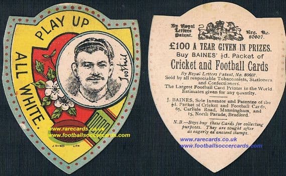 1890 Bradford Bulls Toohill Rugby Bradford Northern card by Baines