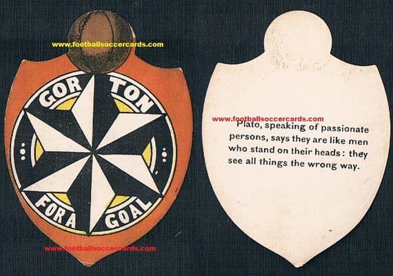 1890 Gorton pre- Manchester City Sunday School card probably made by W N Sharpe