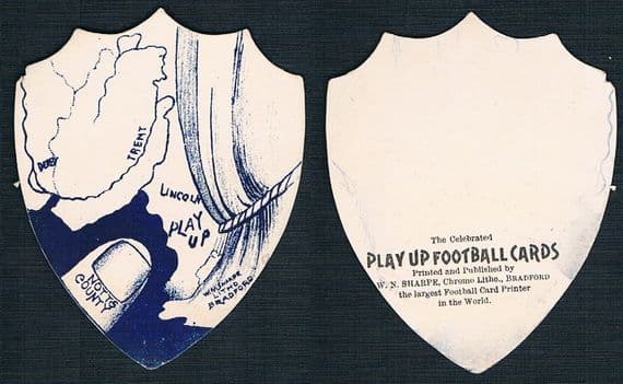 1890 Nottinghamshire Notts County Lincolnshire Play Up Sharpe WN card