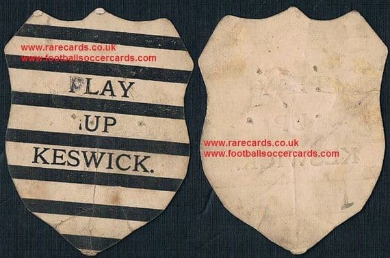 1890 Play Up Keswick FC a Baines-like card