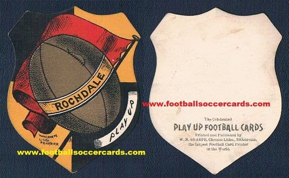 1890 Rochdale W N Sharpe Play Up Football Cards rarity