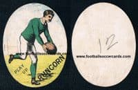 1890 W N Sharpe of Bradford rugby football sports card RUNCORN