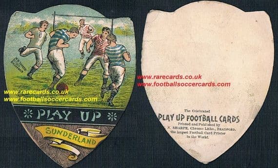 1890 W.N. Sharpe very early Sunderland Play Up card