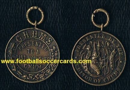 1890s 1910s Chums medal 'la belle sauvage' to a distinguished chum, comic editor's gift