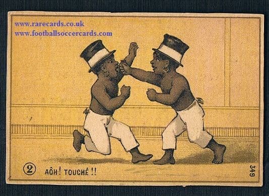 1890s boxing card top hats Au Bon Marché bare knuckle fight
