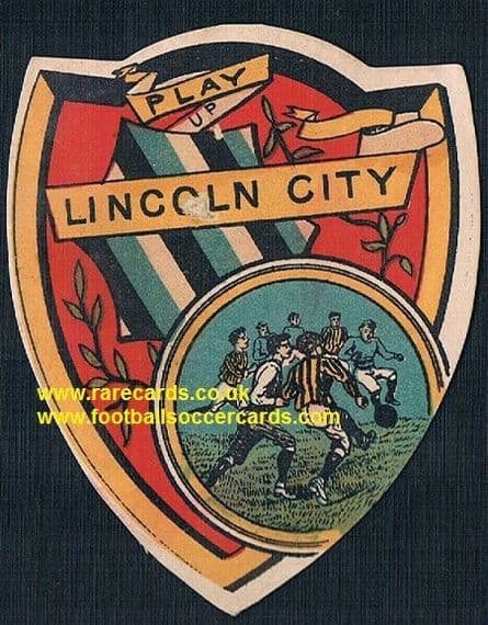 1890s Lincoln City Victorian football card by W.N. Sharpe
