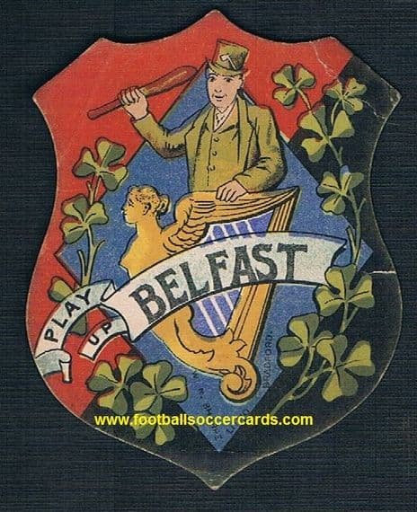 1890s PLAY UP BELFAST - Belfast Celtic card W. N. Sharpe