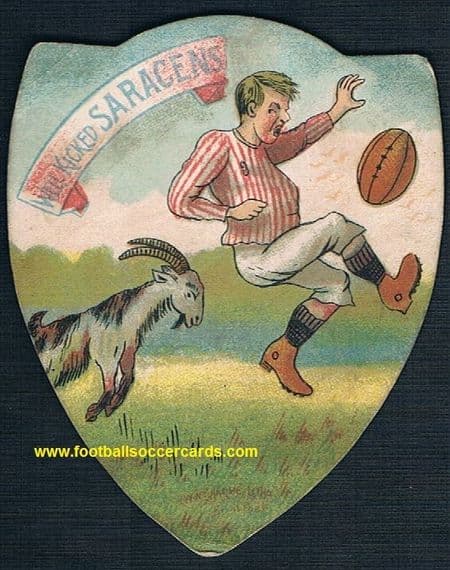 1890s SARACENS rugby card SARRIES by W. N. Sharpe