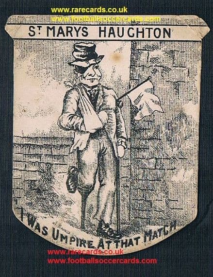 1890s St Mary's Haughton Green Pears Soap Baines Linoleum referee umpire card