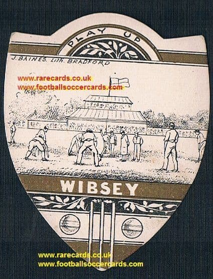 1890s Wibsey cricket club on a Baines cricket trade card