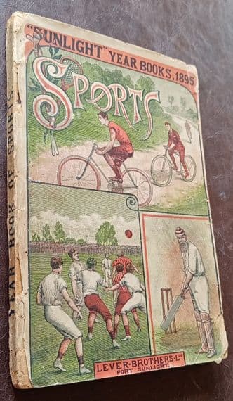 1895 W G Grace Sunlight Soap Lever Bros Sports Year Book soccer cycling rugby