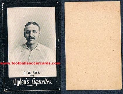 1898 George Ross Legendary BURY x2 F A Cup-winning captain Ogden's General Interest card - not 1902!