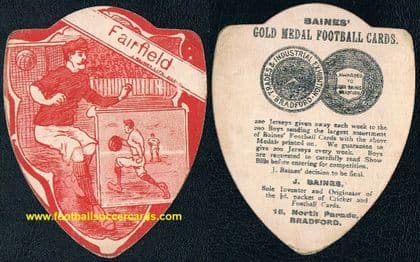 1900 Baines Fairburn Athletic Droylsden Manchester shield card
