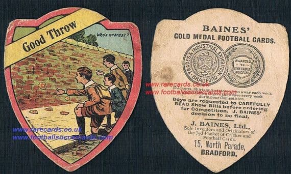 1900 Baines playing cards wall game card Good Throw colours