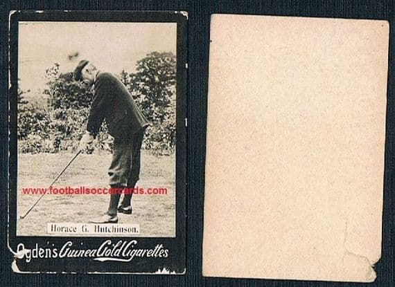 1900 Horace Hutchinson GB champion golfer Ogden Guinea Gold Cigarettes with faults