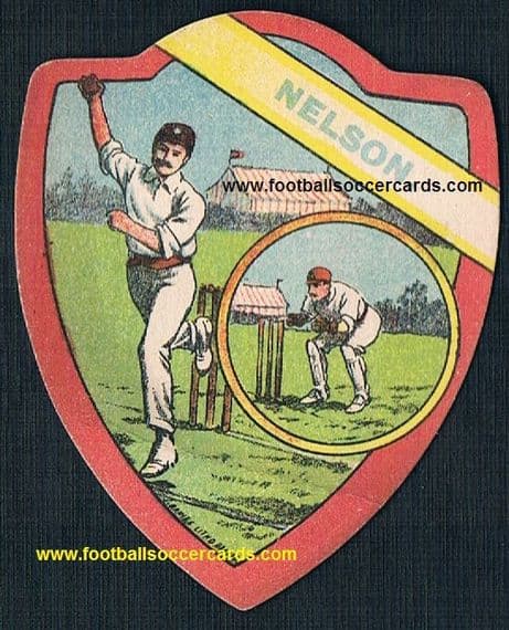 1900 Lancashire cricket card Nelson CC Burnley rare John Baines trade card