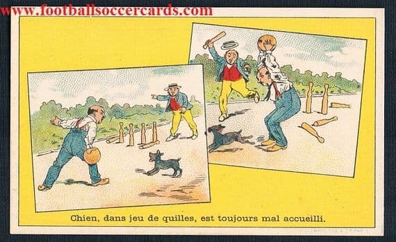 1900 Mad Hatter bowling card from Paris - great back!