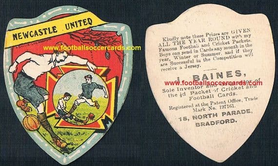 1900 Newcastle United Baines football card