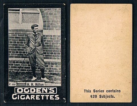 1900 Odgen's tabs 420 cigarette card Harold H Hilton Open champion golfer