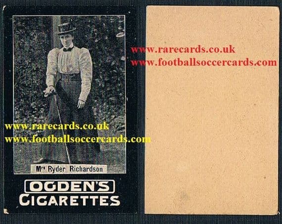 1900 Odgen's tabs cigarette card lady golfer Ryder Richardson