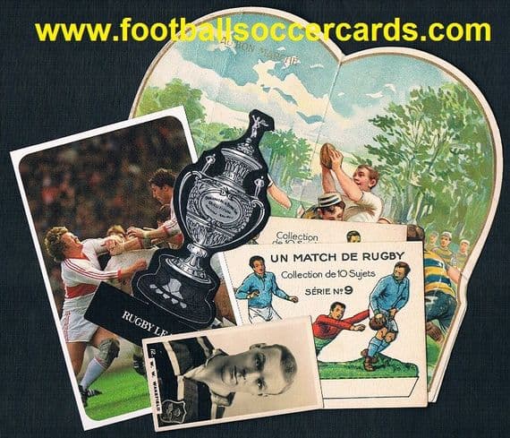 1900 -present Rugby miscellaneous mix 6 League Union cards Au Bon Marche etc
