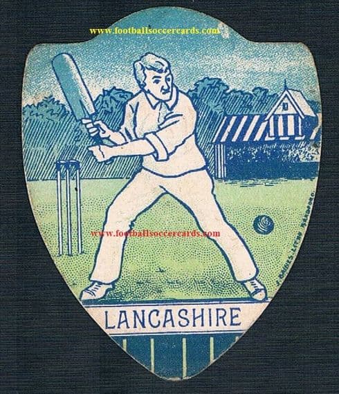 1900s Baines early cricket trading card for Lancashire CCC